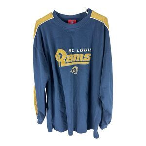 Vintage St Louis Rams LA Los Angeles Rams Long Sleeve Shirt NFL Tag 2XL *Read*